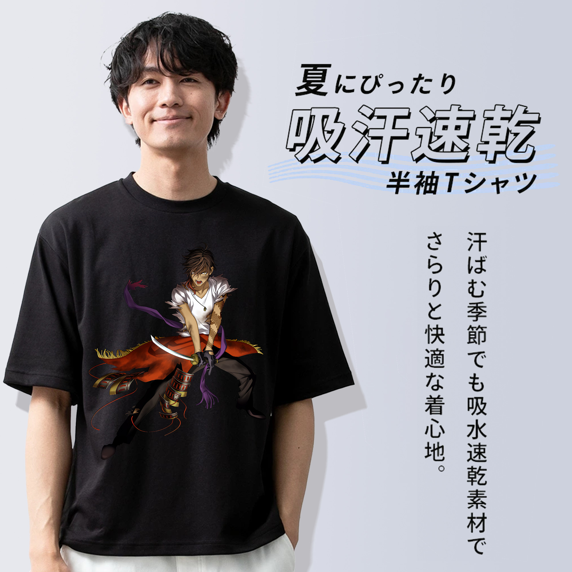 刀剣乱舞 Touken Ranbu 綿100％半袖Tシャツ（フロントプリント）