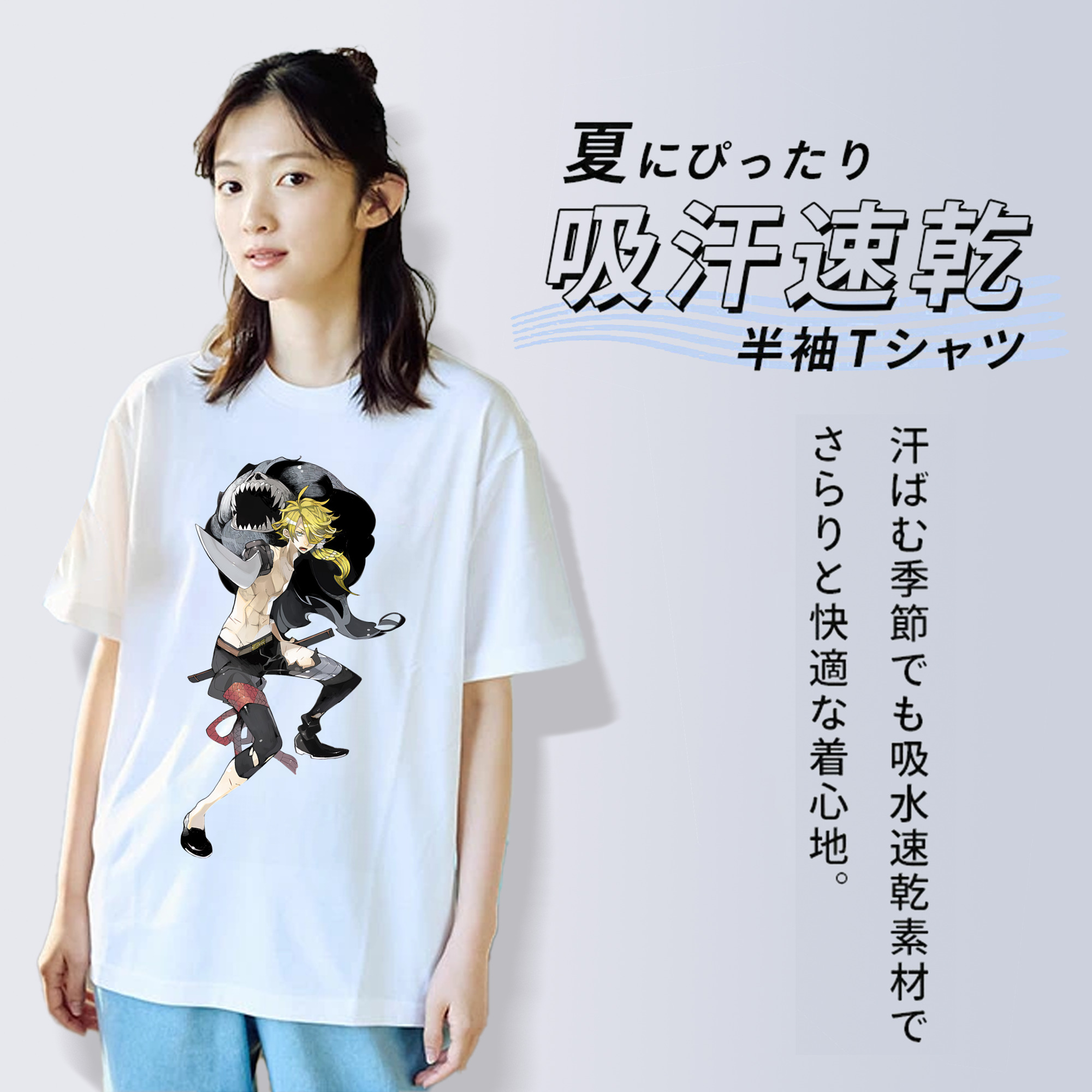 刀剣乱舞 Touken Ranbu 綿100％半袖Tシャツ（フロントプリント）