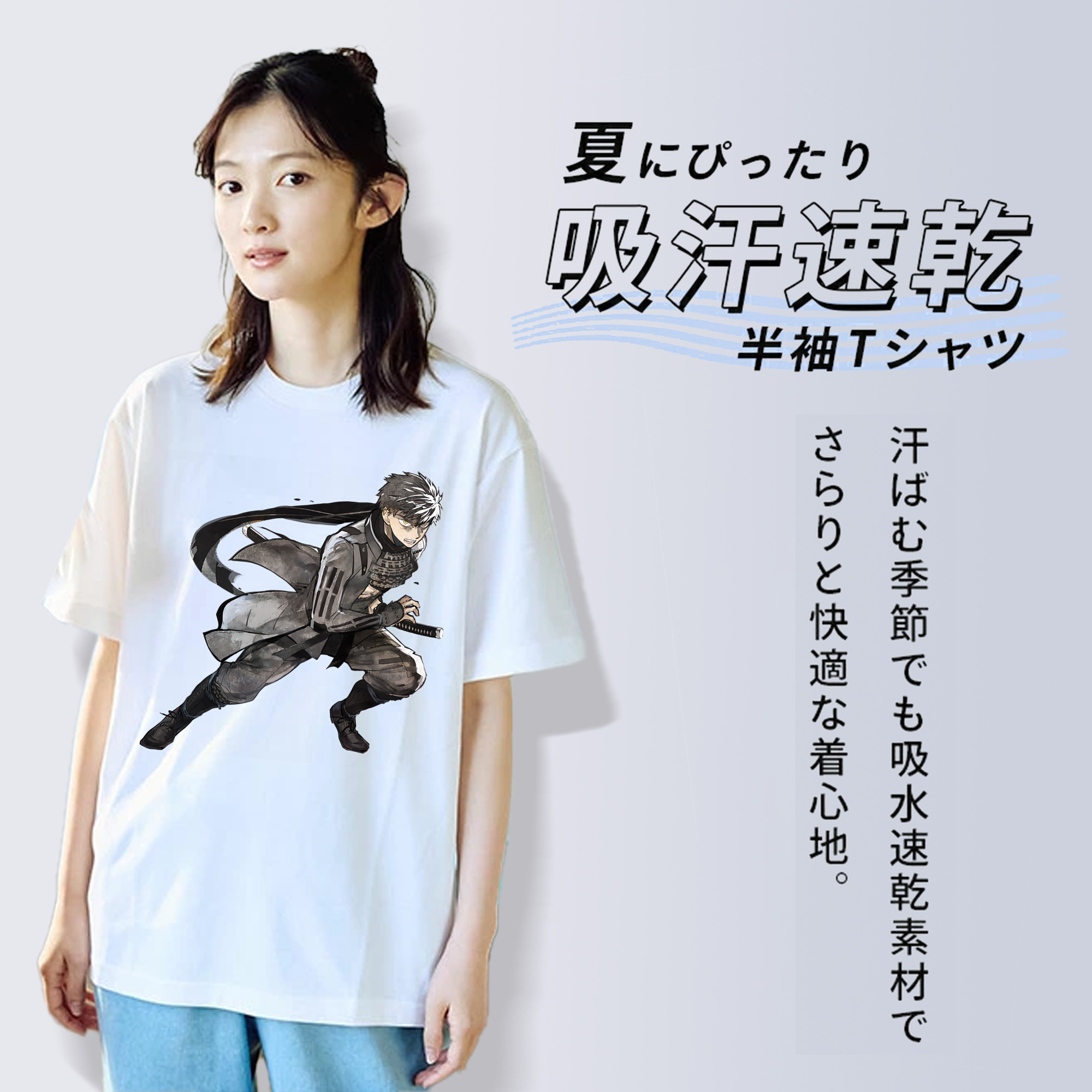 刀剣乱舞 Touken Ranbu 綿100％半袖Tシャツ（フロントプリント）