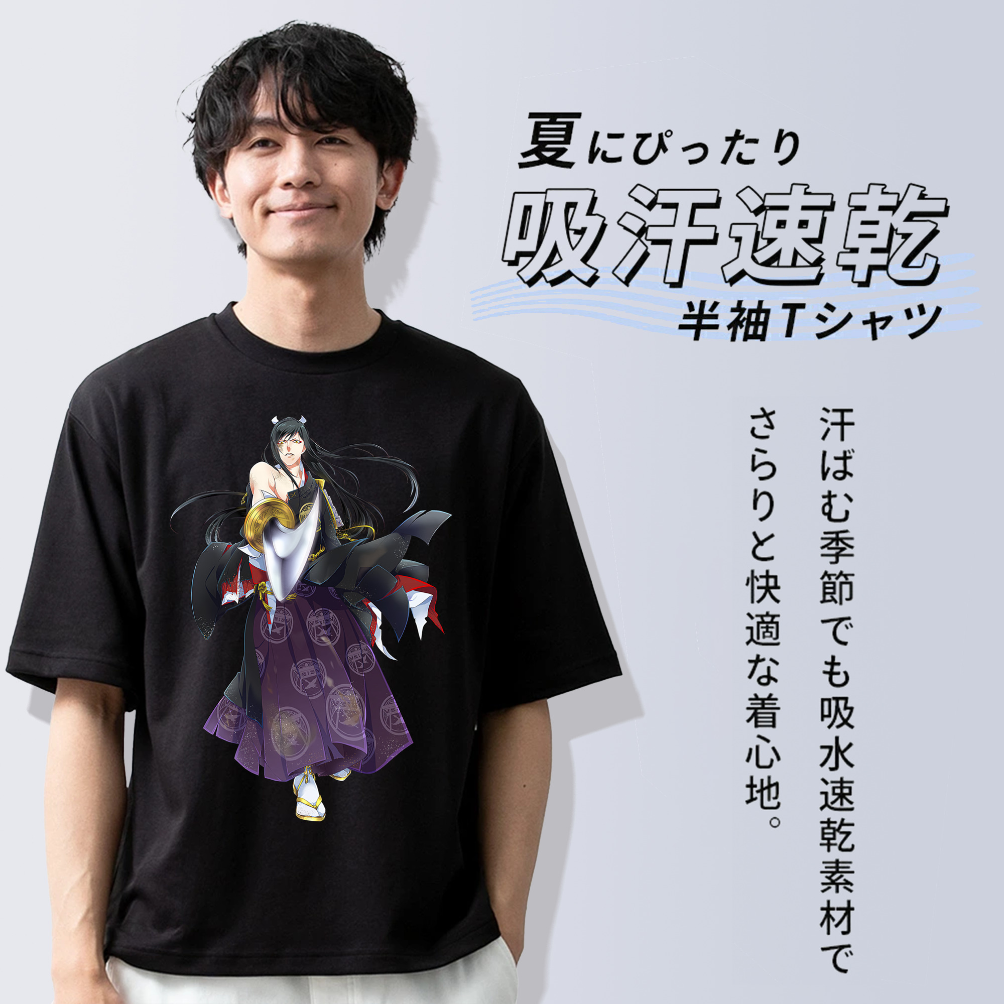 刀剣乱舞 Touken Ranbu 綿100％半袖Tシャツ（フロントプリント）