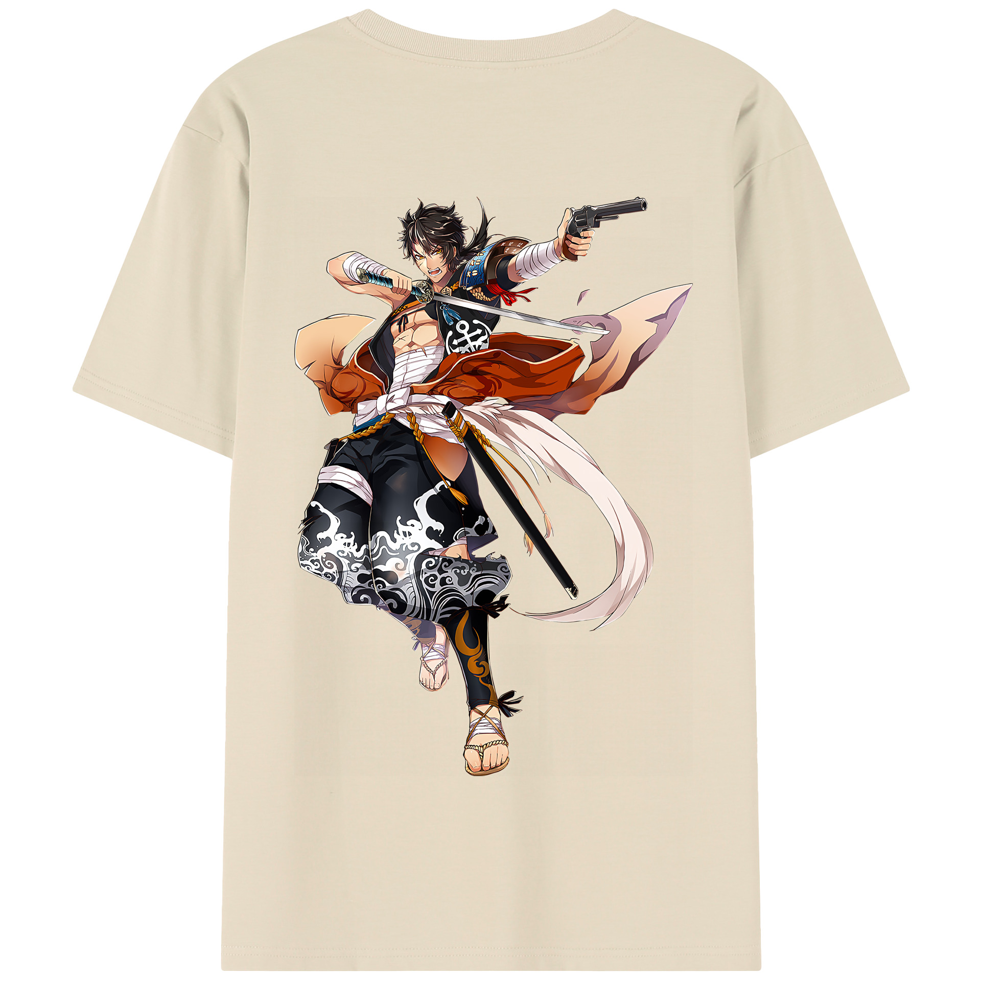 （画像用） 刀剣乱舞 Touken Ranbu 綿100％半袖Tシャツ（背面プリント）