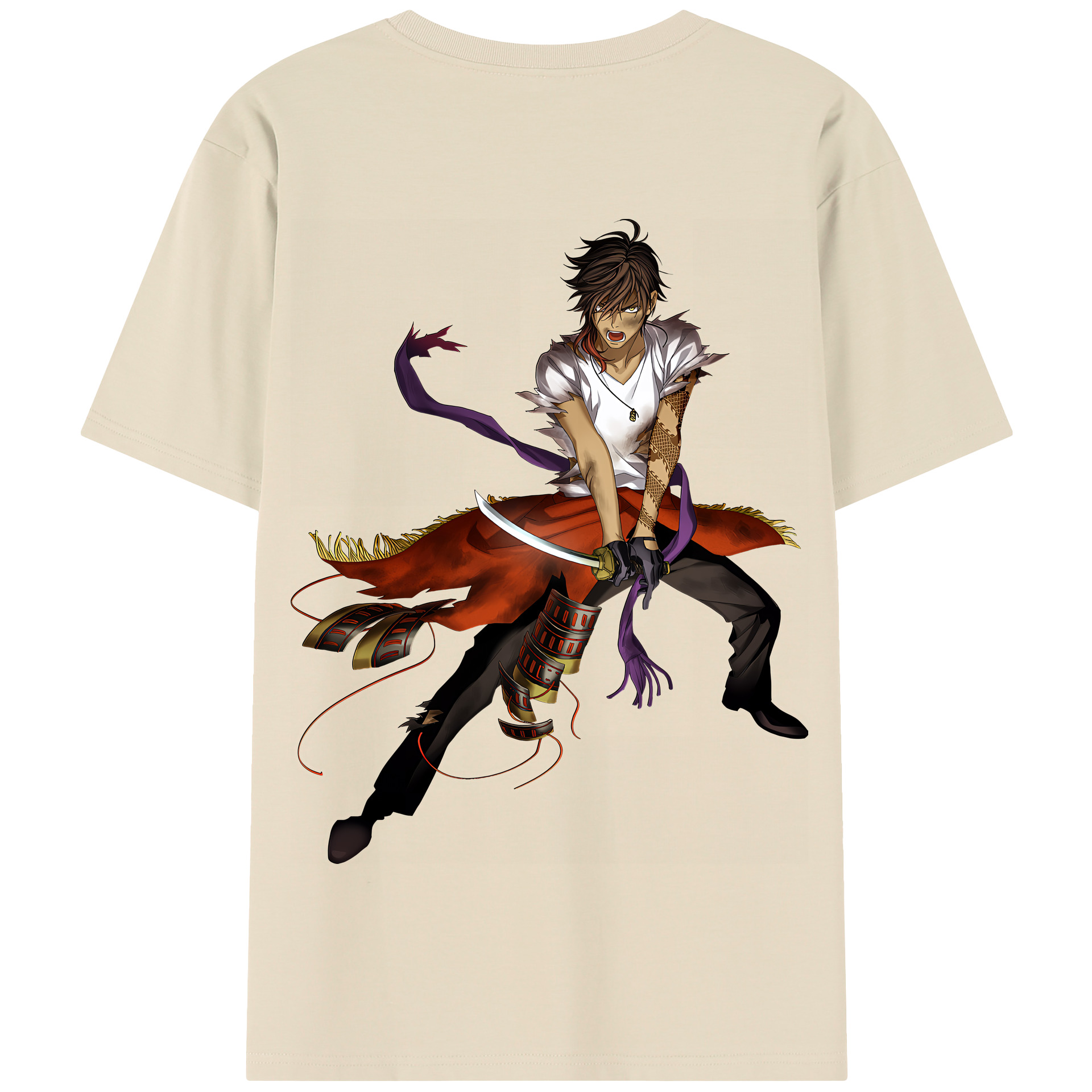 （画像用） 刀剣乱舞 Touken Ranbu 綿100％半袖Tシャツ（背面プリント）