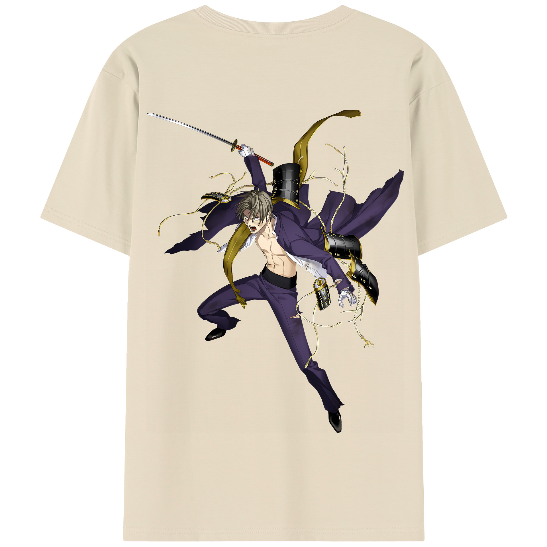 （画像用） 刀剣乱舞 Touken Ranbu 綿100％半袖Tシャツ（背面プリント）