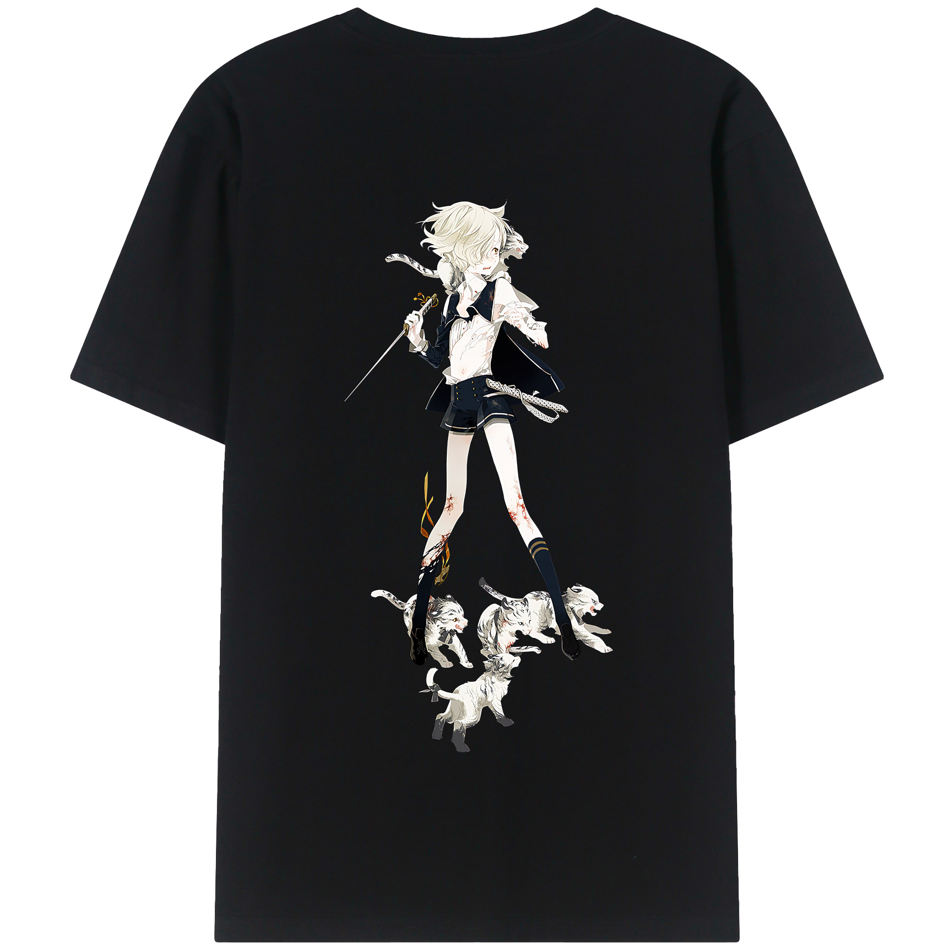 （画像用） 刀剣乱舞 Touken Ranbu 綿100％半袖Tシャツ（背面プリント）