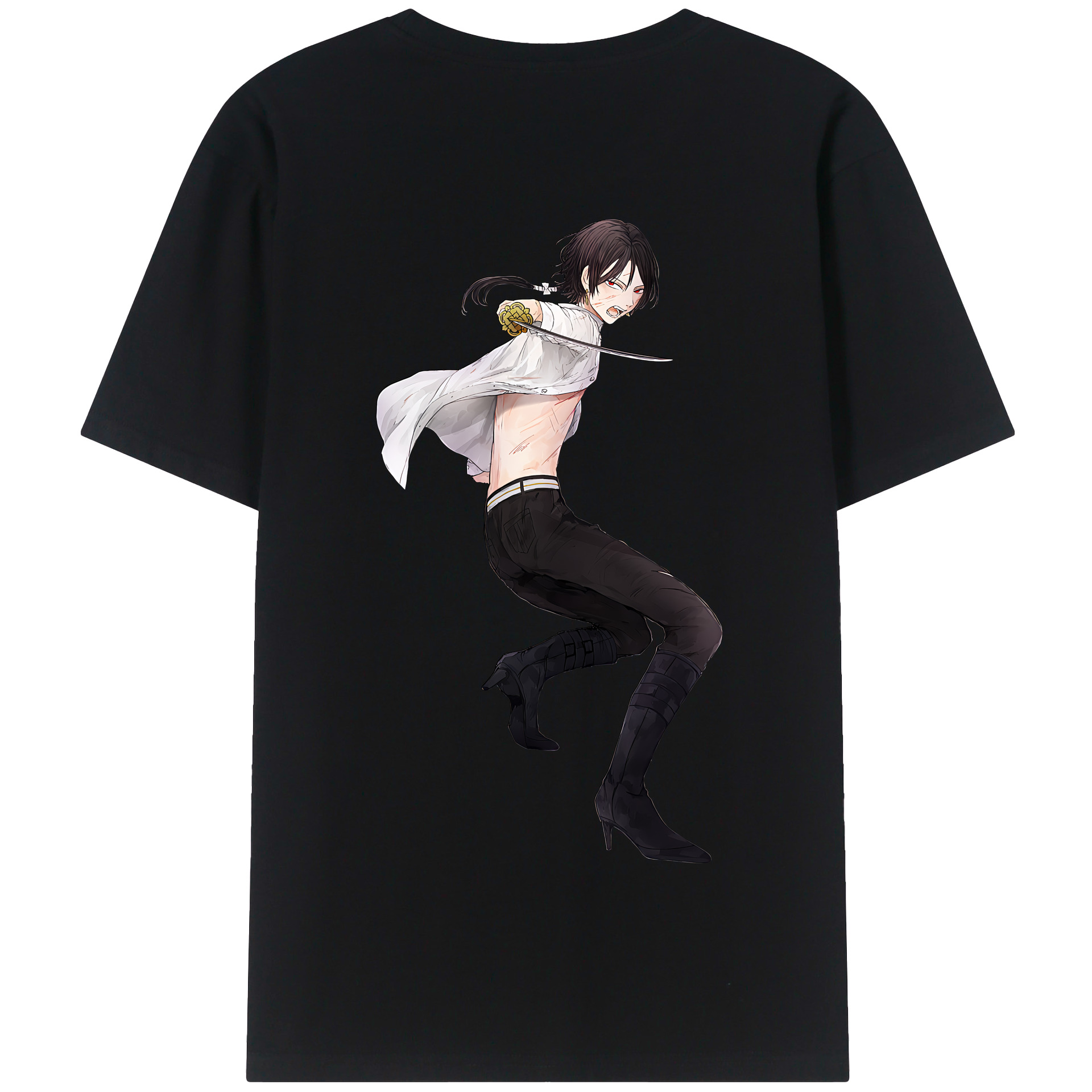 （画像用） 刀剣乱舞 Touken Ranbu 綿100％半袖Tシャツ（背面プリント）
