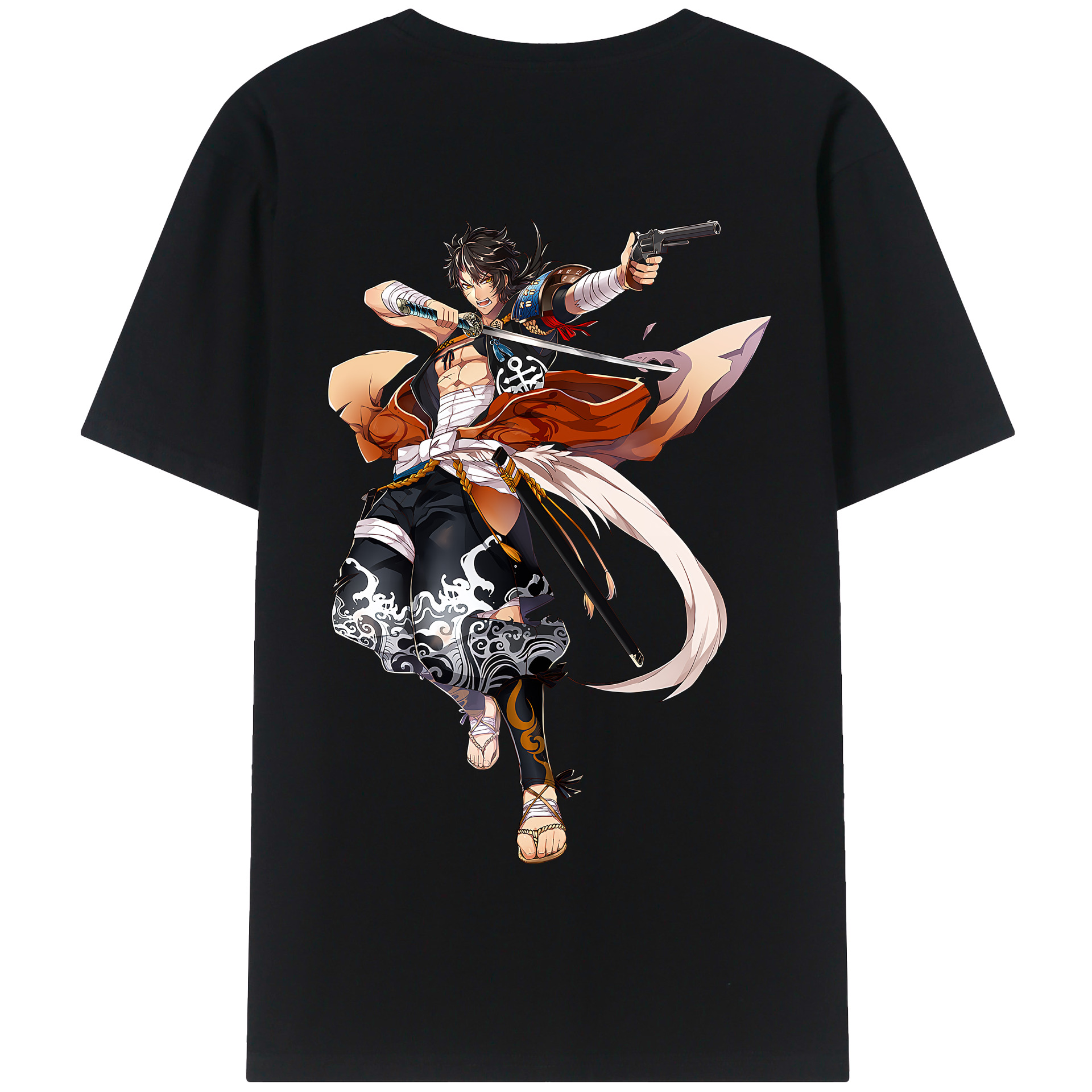 （画像用） 刀剣乱舞 Touken Ranbu 綿100％半袖Tシャツ（背面プリント）