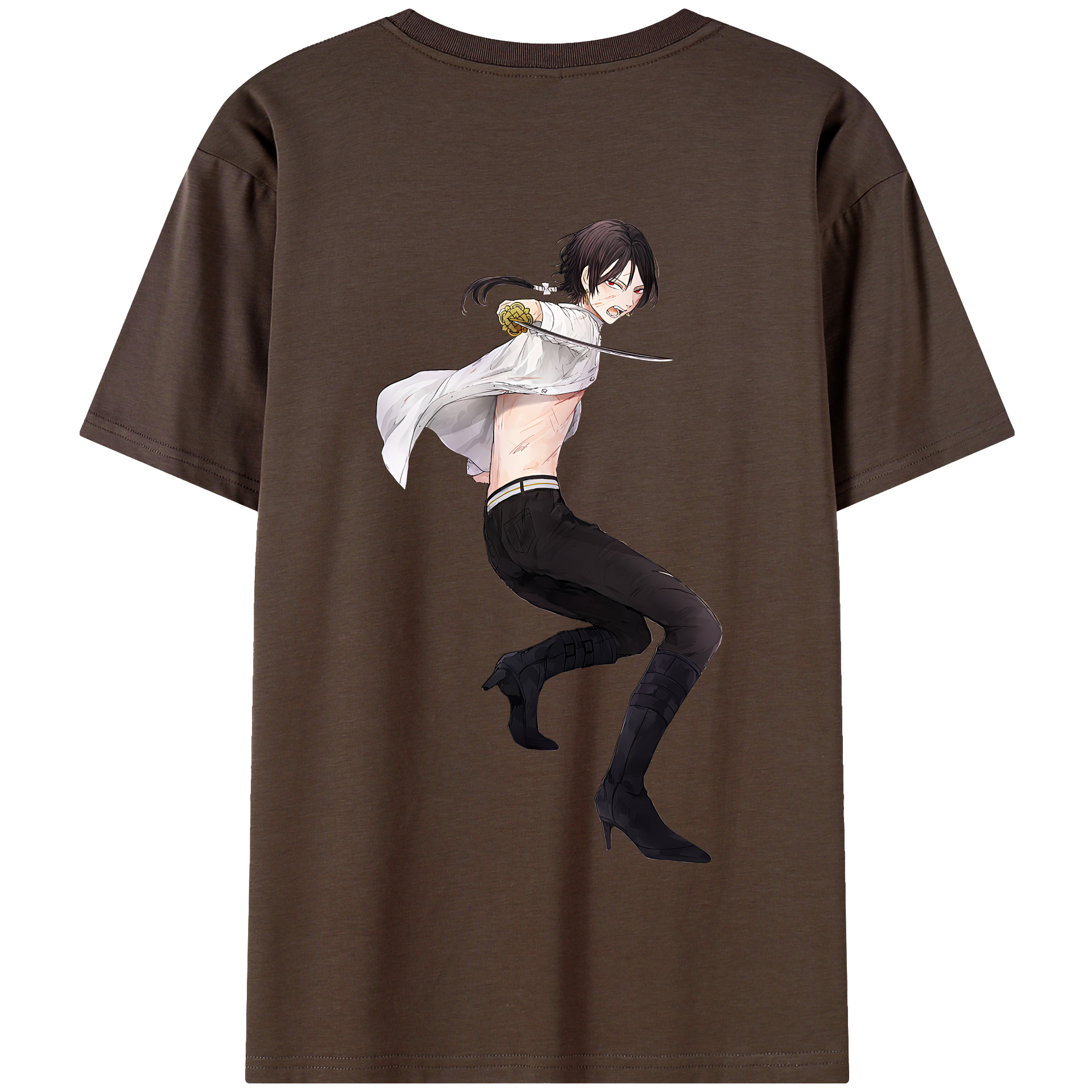 （画像用） 刀剣乱舞 Touken Ranbu 綿100％半袖Tシャツ（背面プリント）