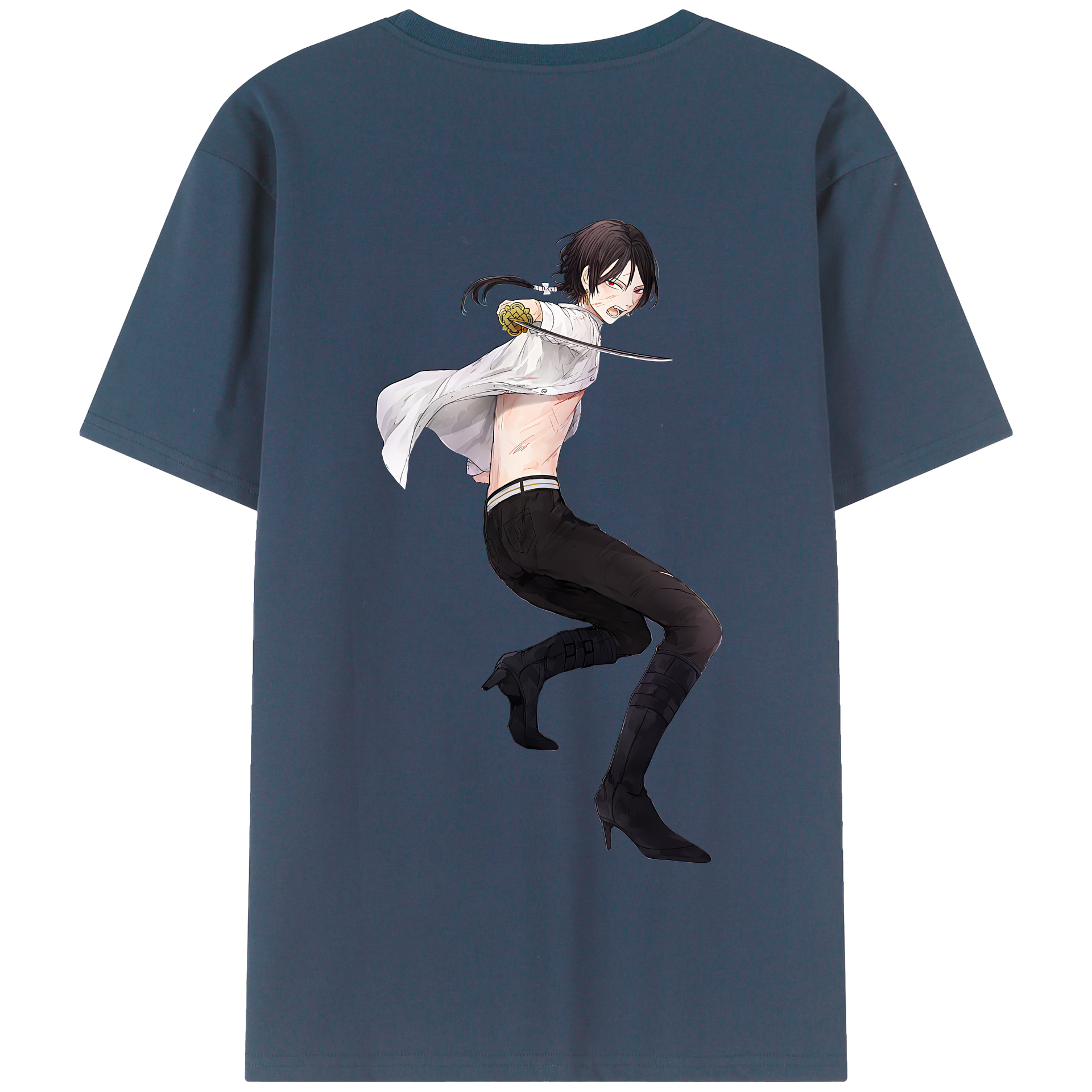 （画像用） 刀剣乱舞 Touken Ranbu 綿100％半袖Tシャツ（背面プリント）