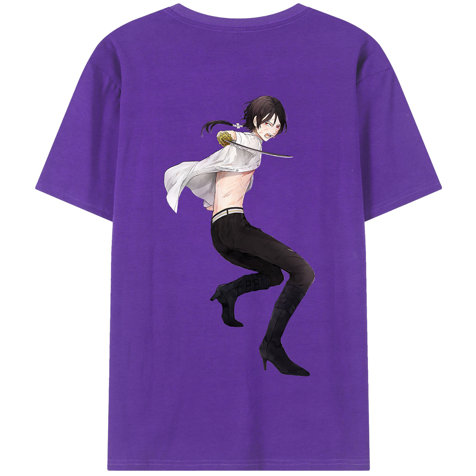 （画像用） 刀剣乱舞 Touken Ranbu 綿100％半袖Tシャツ（背面プリント）