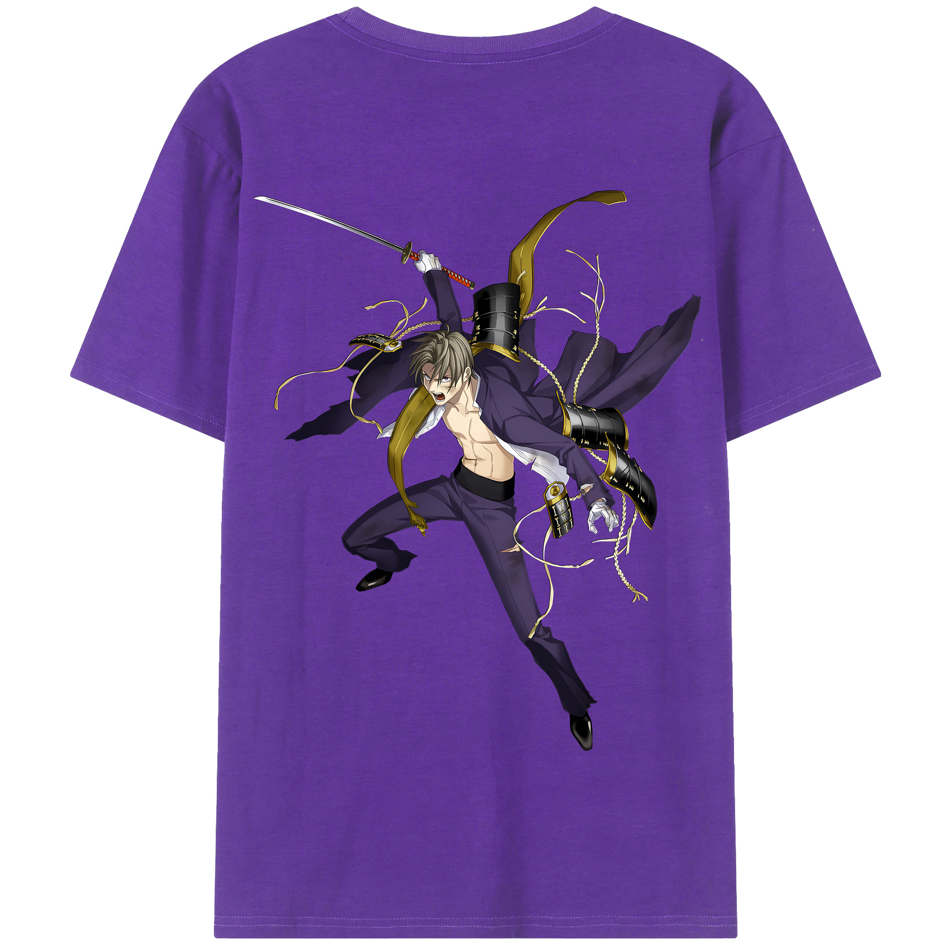 （画像用） 刀剣乱舞 Touken Ranbu 綿100％半袖Tシャツ（背面プリント）