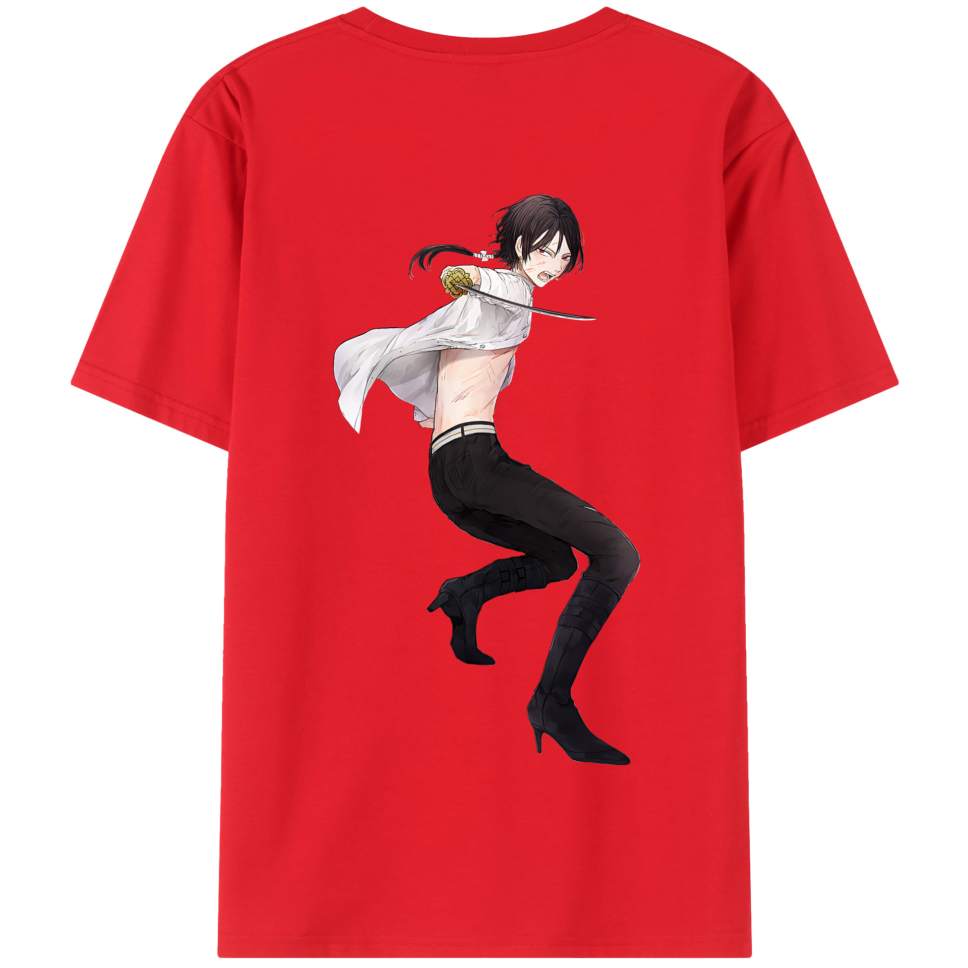 （画像用） 刀剣乱舞 Touken Ranbu 綿100％半袖Tシャツ（背面プリント）