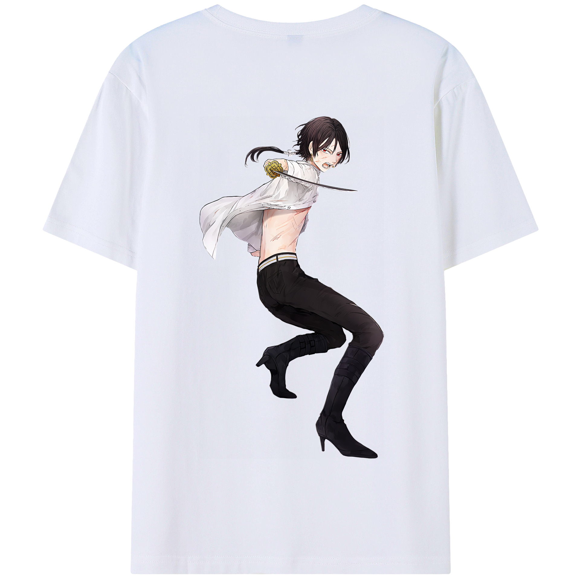 （画像用） 刀剣乱舞 Touken Ranbu 綿100％半袖Tシャツ（背面プリント）