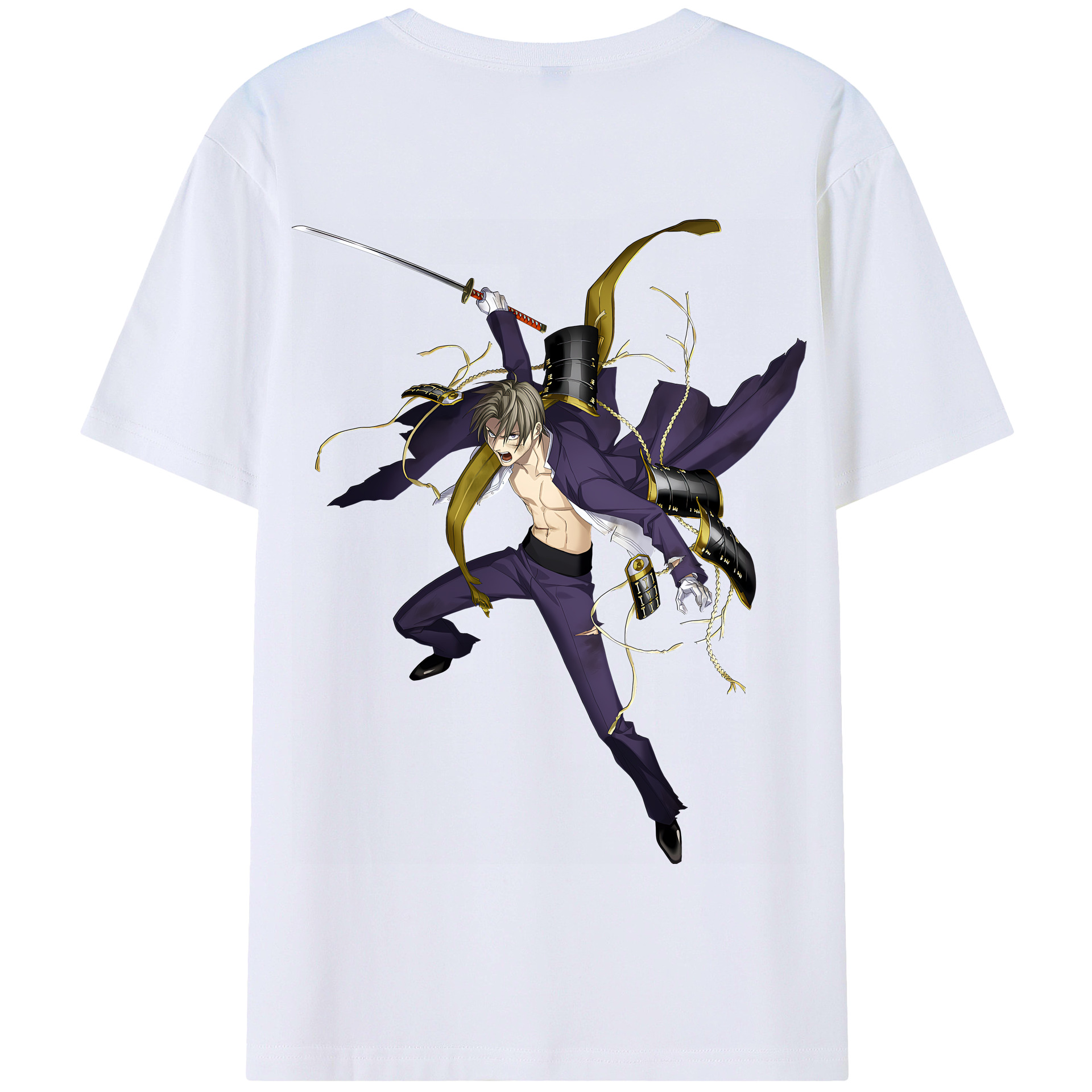 （画像用） 刀剣乱舞 Touken Ranbu 綿100％半袖Tシャツ（背面プリント）