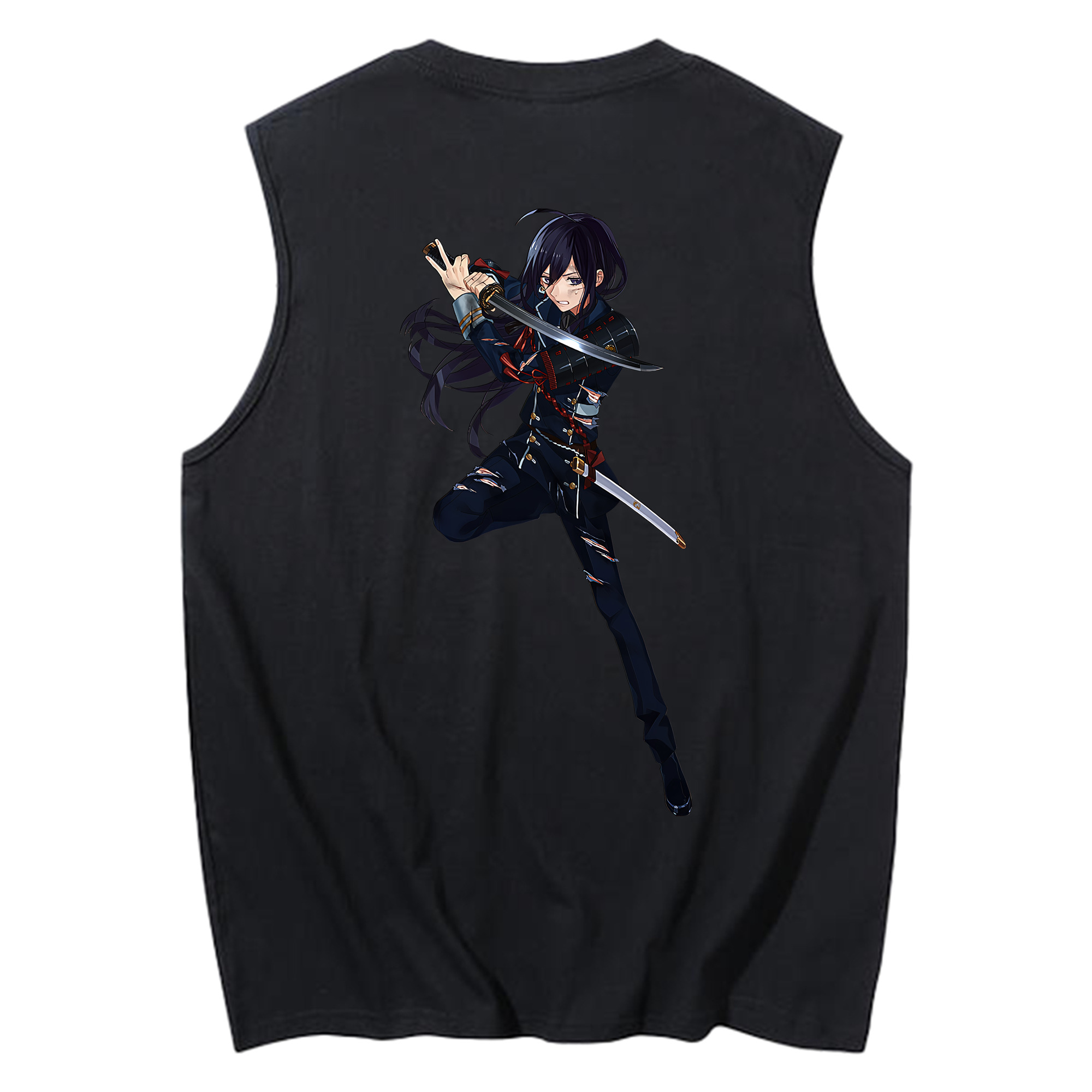 （画像用） 刀剣乱舞 Touken Ranbu コットン100％タンクトップ（背面プリント）