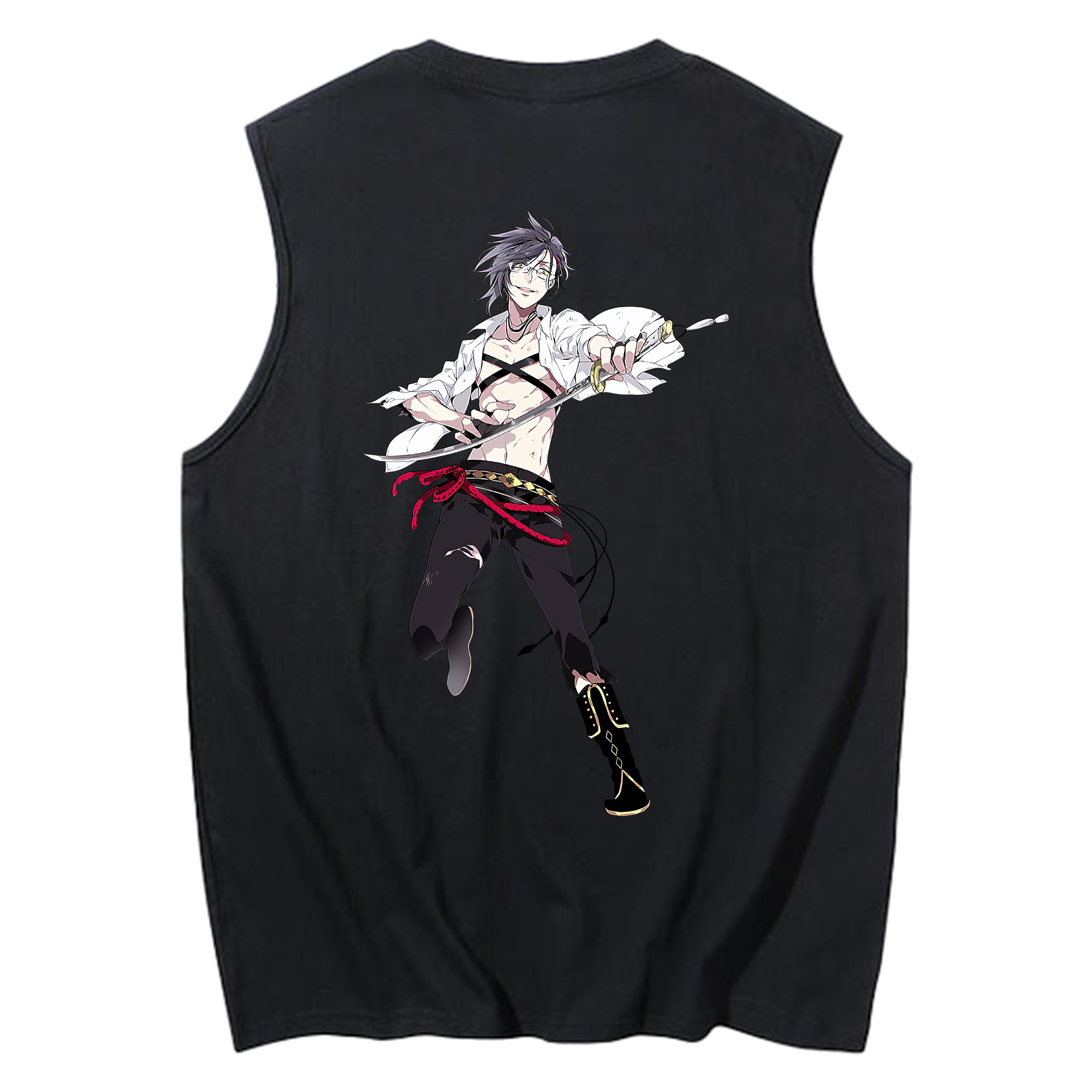 （画像用） 刀剣乱舞 Touken Ranbu コットン100％タンクトップ（背面プリント）