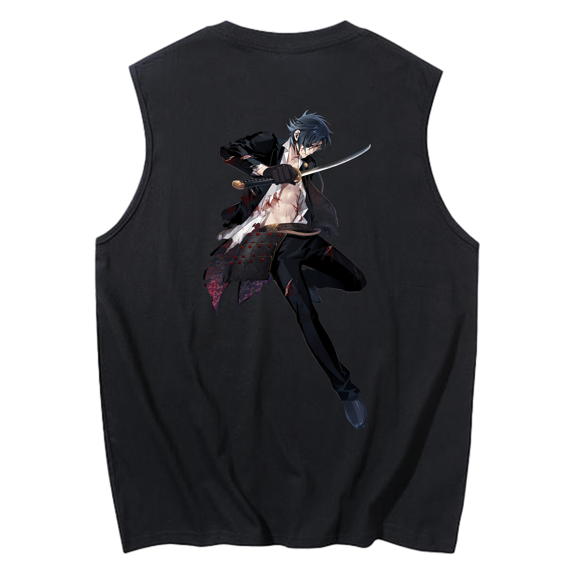 （画像用） 刀剣乱舞 Touken Ranbu コットン100％タンクトップ（背面プリント）