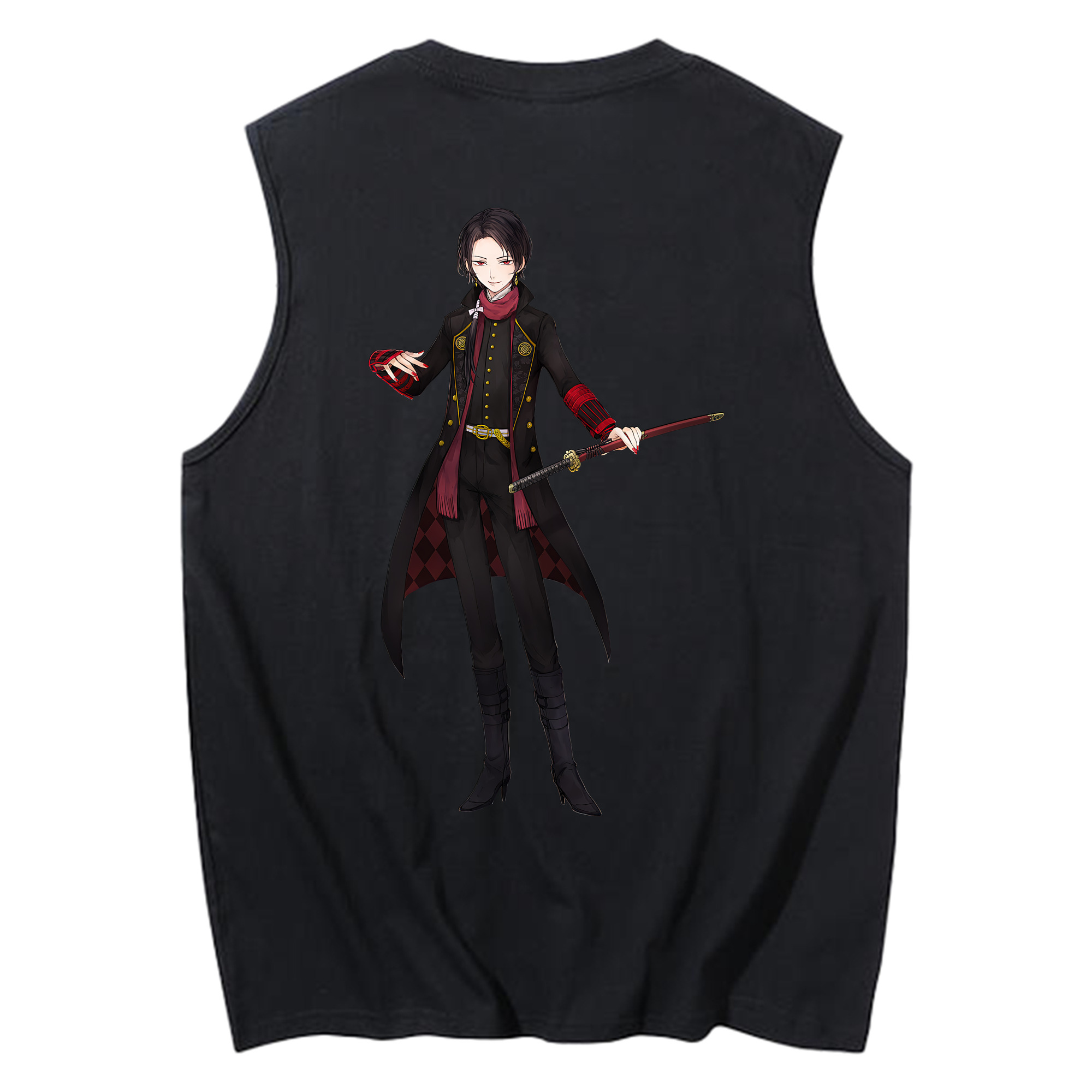 （画像用） 刀剣乱舞 Touken Ranbu コットン100％タンクトップ（背面プリント）