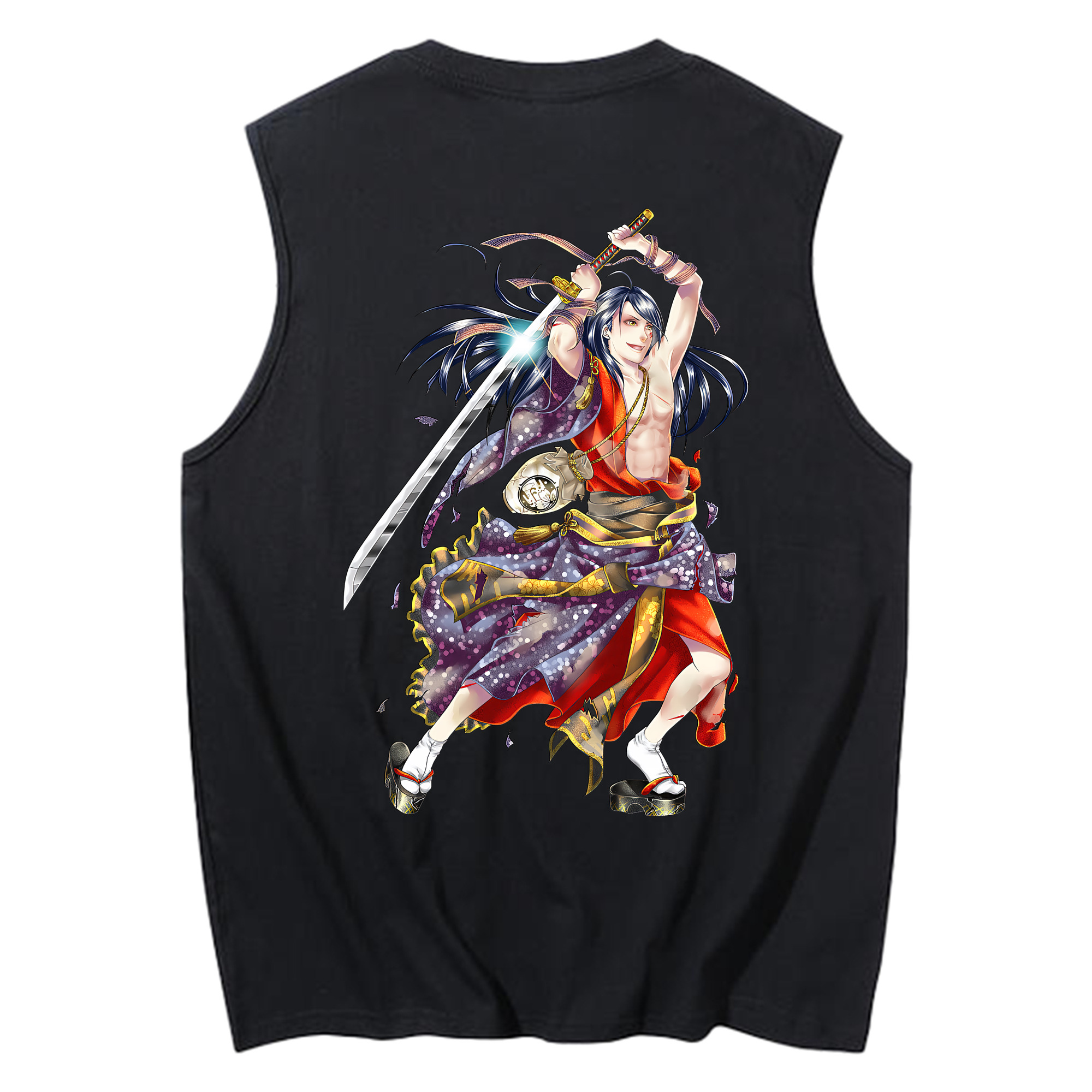 （画像用） 刀剣乱舞 Touken Ranbu コットン100％タンクトップ（背面プリント）