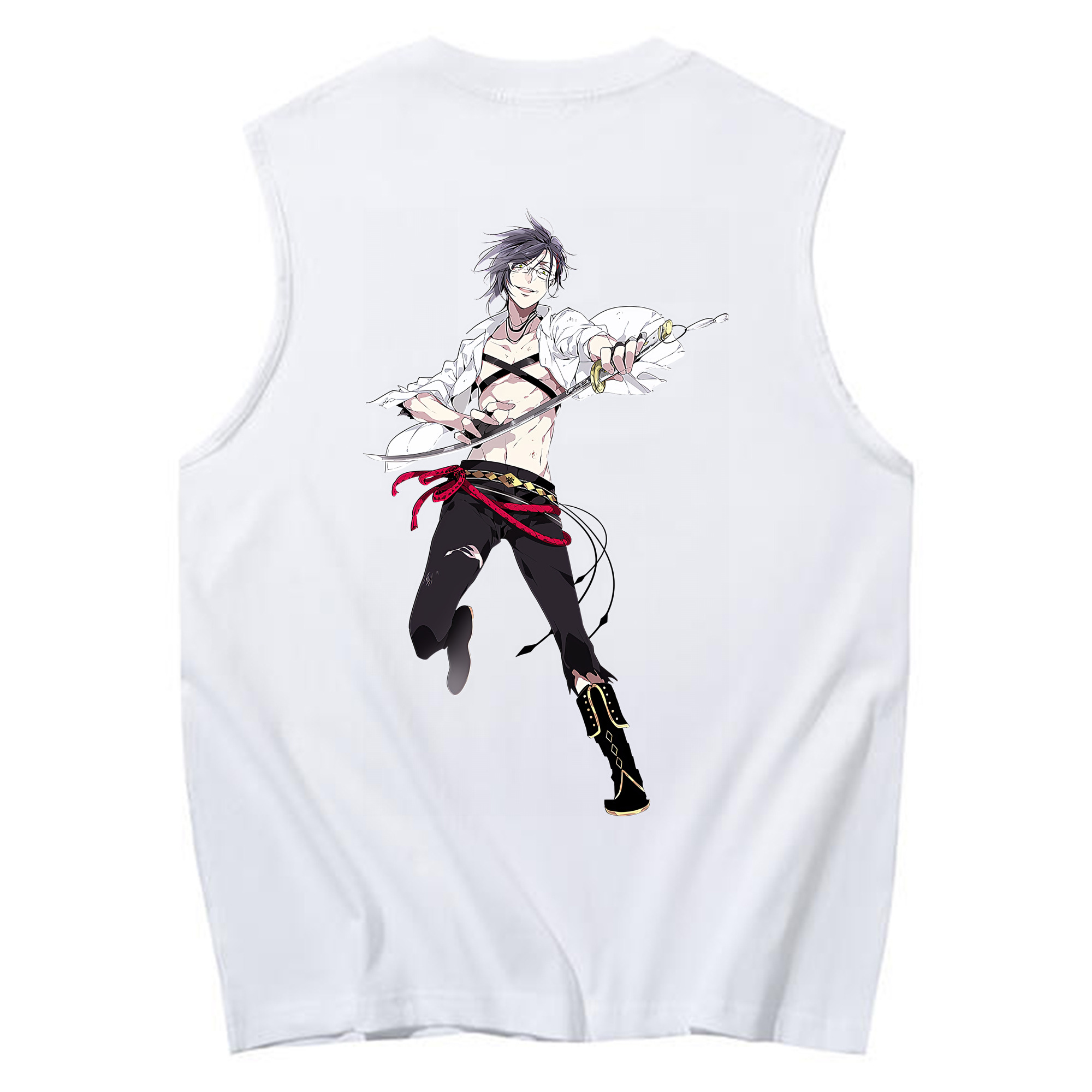 （画像用） 刀剣乱舞 Touken Ranbu コットン100％タンクトップ（背面プリント）