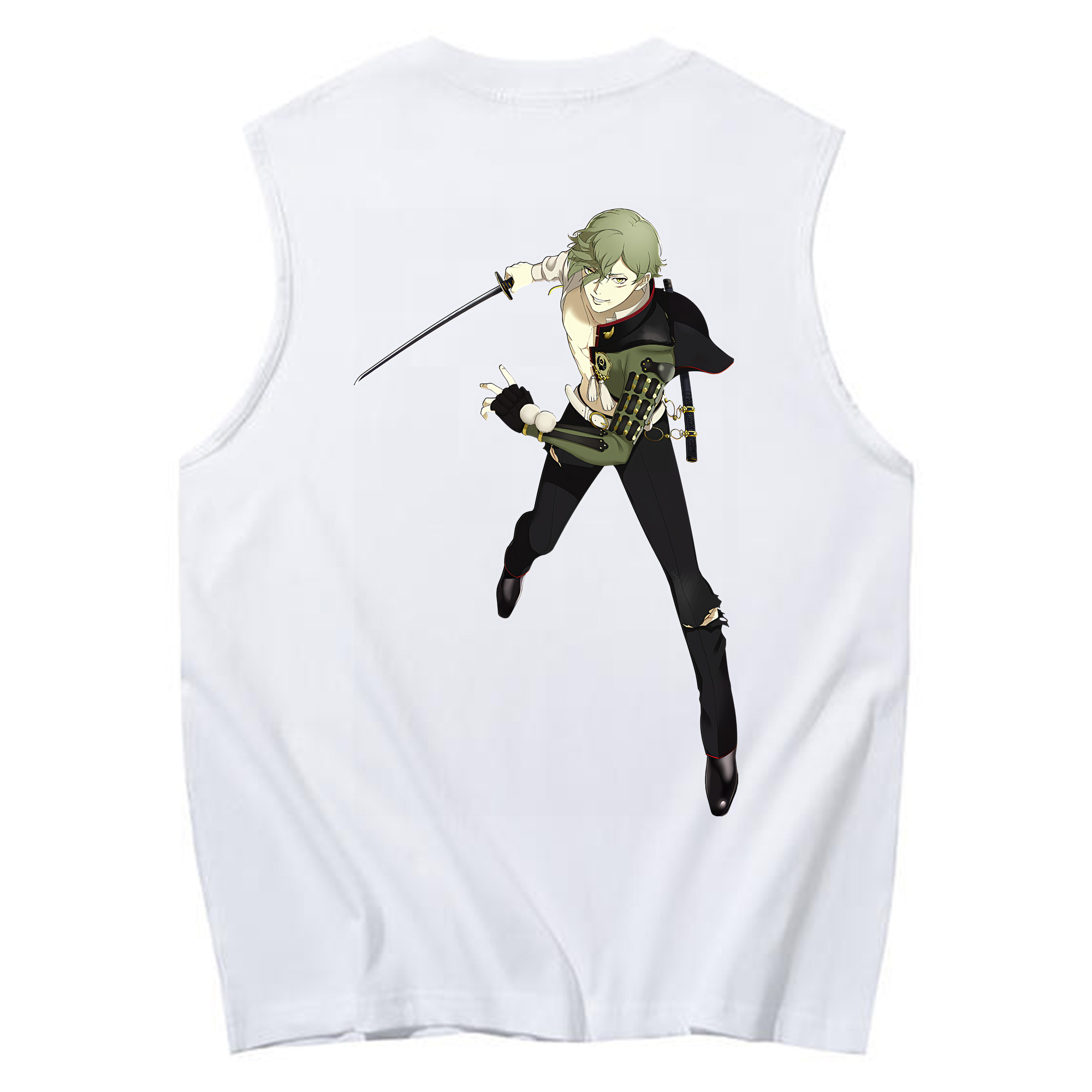 （画像用） 刀剣乱舞 Touken Ranbu コットン100％タンクトップ（背面プリント）