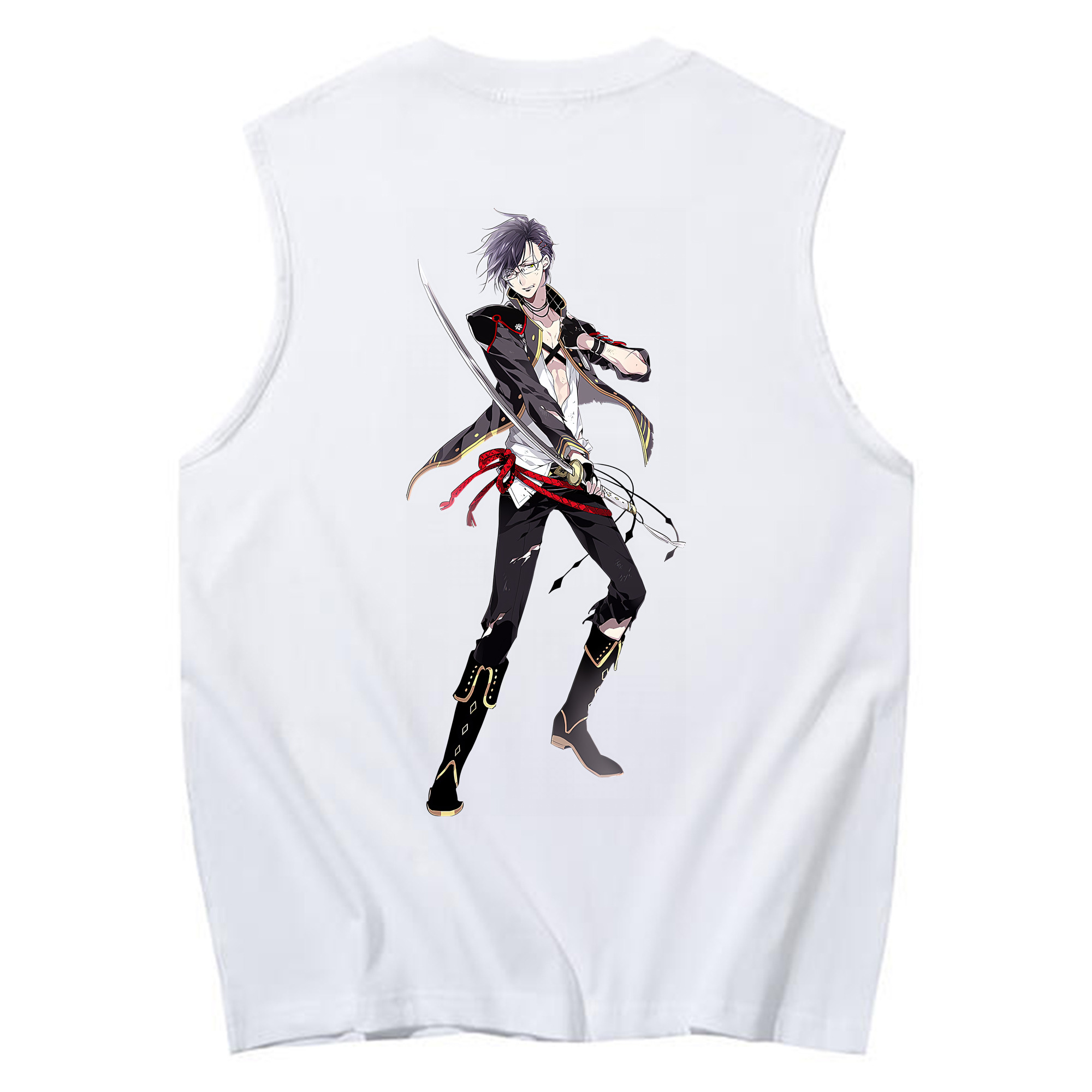 （画像用） 刀剣乱舞 Touken Ranbu コットン100％タンクトップ（背面プリント）