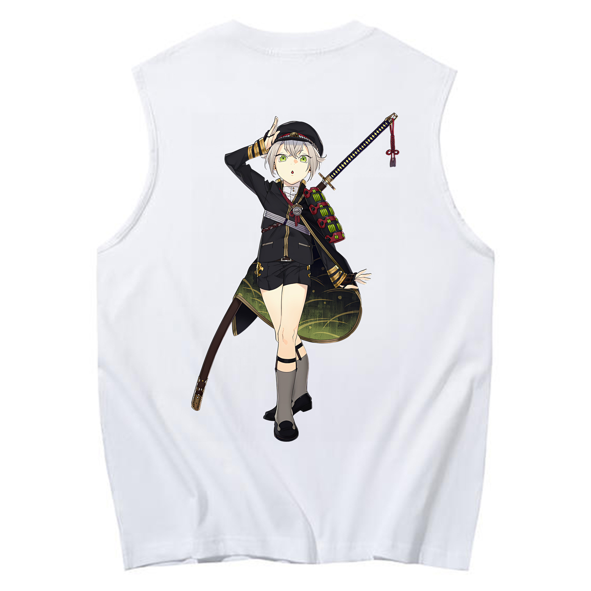 （画像用） 刀剣乱舞 Touken Ranbu コットン100％タンクトップ（背面プリント）