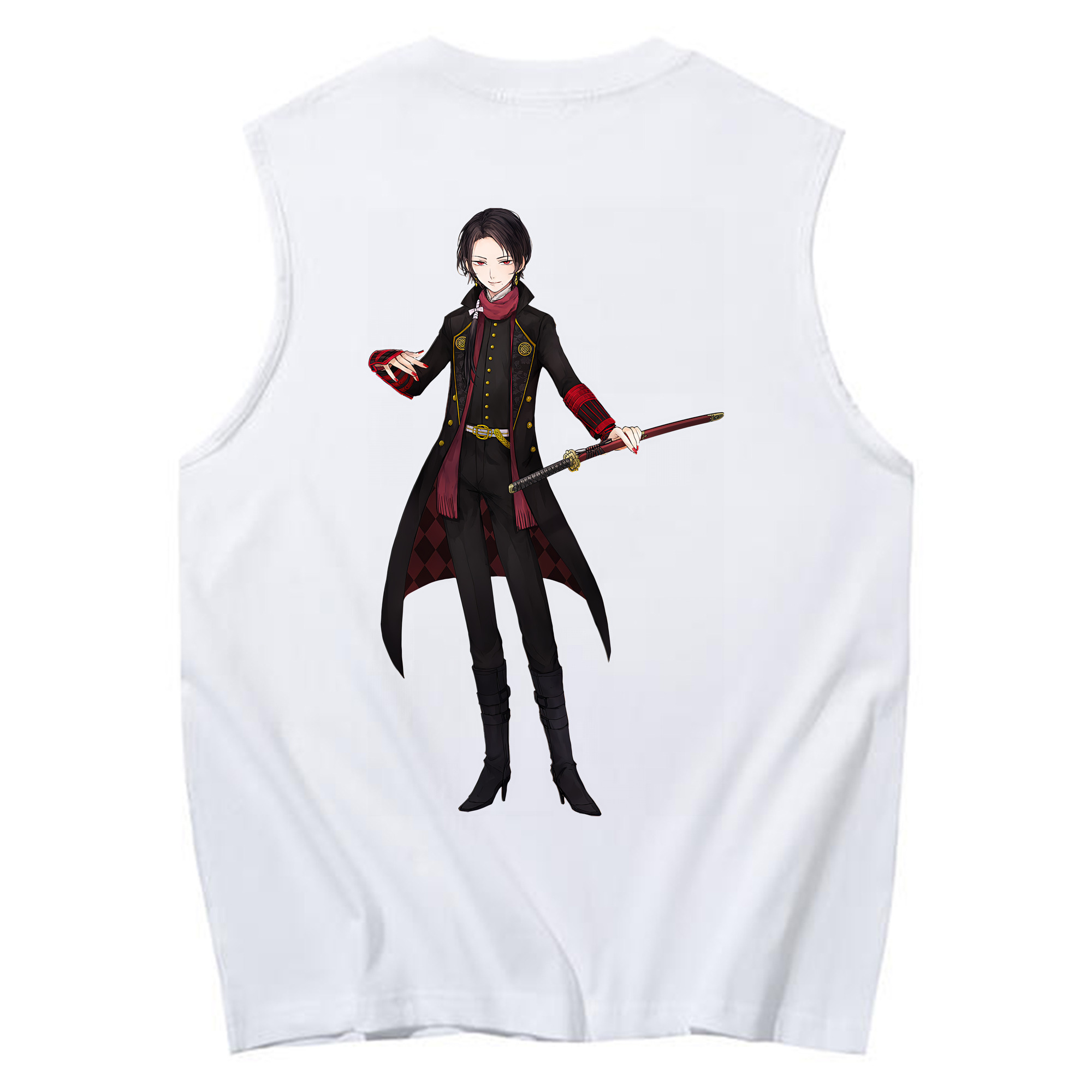 （画像用） 刀剣乱舞 Touken Ranbu コットン100％タンクトップ（背面プリント）