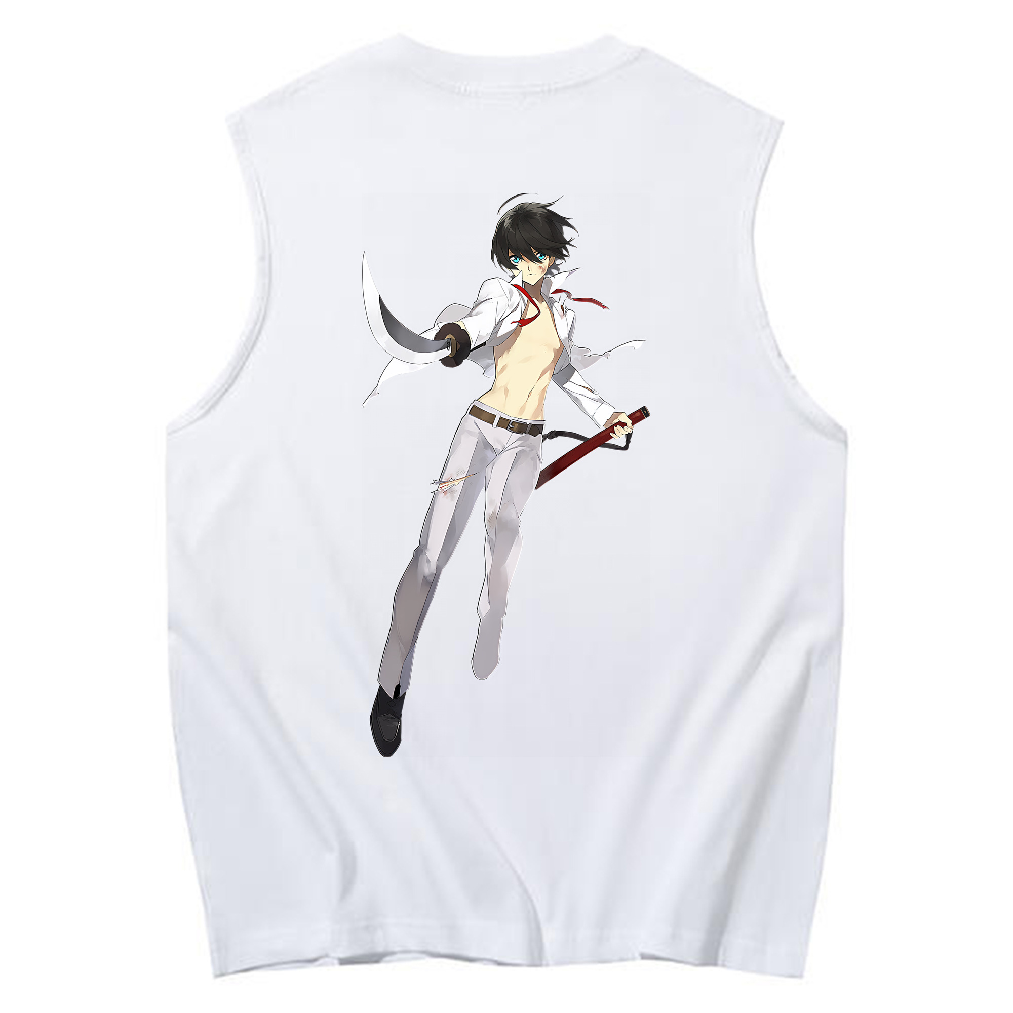 （画像用） 刀剣乱舞 Touken Ranbu コットン100％タンクトップ（背面プリント）