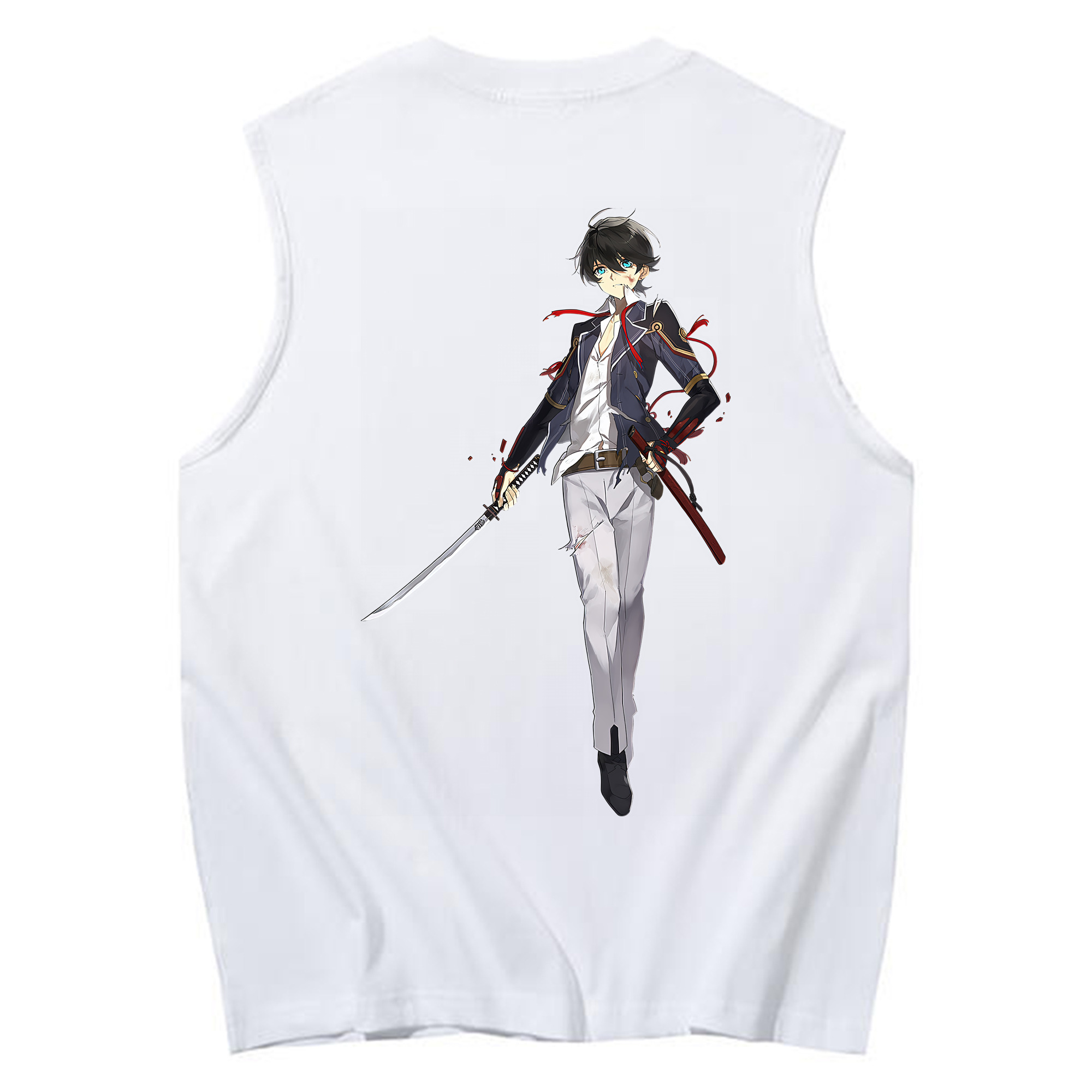 （画像用） 刀剣乱舞 Touken Ranbu コットン100％タンクトップ（背面プリント）
